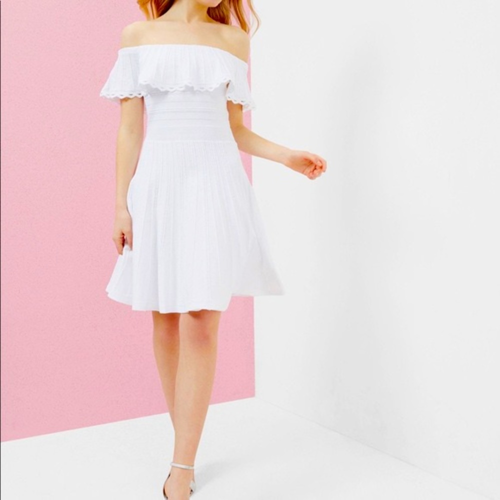 Ted Baker Dilpree Off the Shoulder Cocktail Skater Dress